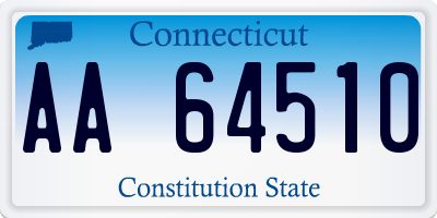 CT license plate AA64510