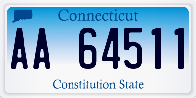 CT license plate AA64511