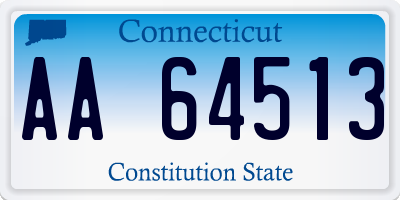 CT license plate AA64513