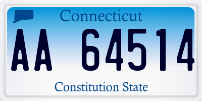 CT license plate AA64514