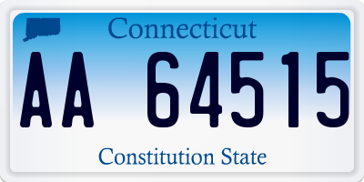 CT license plate AA64515