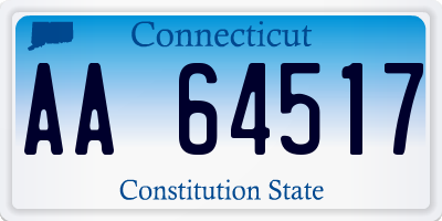 CT license plate AA64517