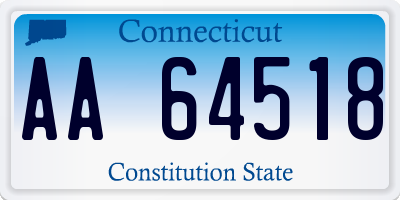 CT license plate AA64518