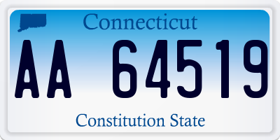 CT license plate AA64519