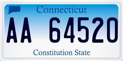 CT license plate AA64520
