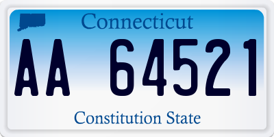 CT license plate AA64521