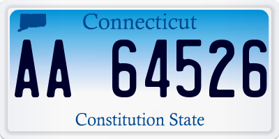 CT license plate AA64526