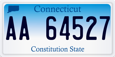 CT license plate AA64527