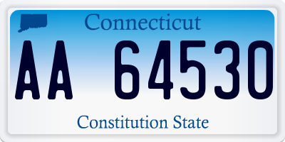 CT license plate AA64530