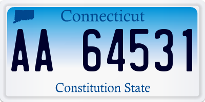 CT license plate AA64531