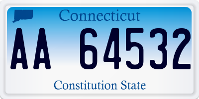 CT license plate AA64532