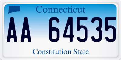 CT license plate AA64535