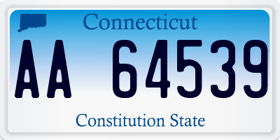 CT license plate AA64539