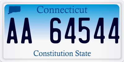 CT license plate AA64544