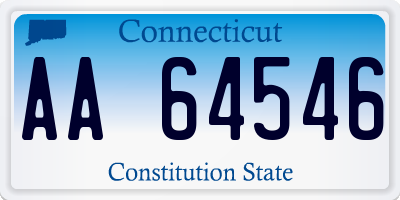 CT license plate AA64546