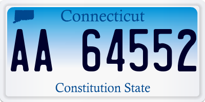 CT license plate AA64552