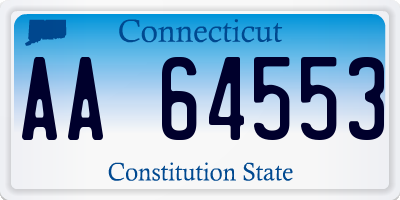 CT license plate AA64553