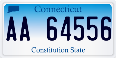 CT license plate AA64556