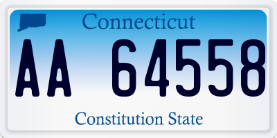 CT license plate AA64558