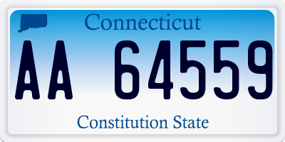 CT license plate AA64559