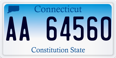 CT license plate AA64560