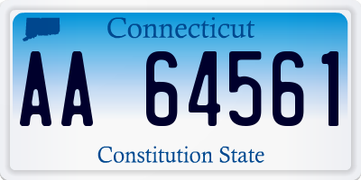 CT license plate AA64561