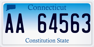 CT license plate AA64563