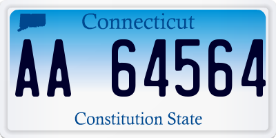 CT license plate AA64564