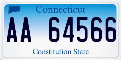 CT license plate AA64566