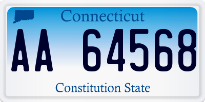 CT license plate AA64568