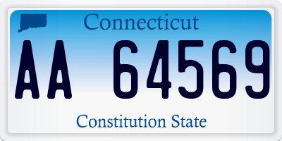 CT license plate AA64569