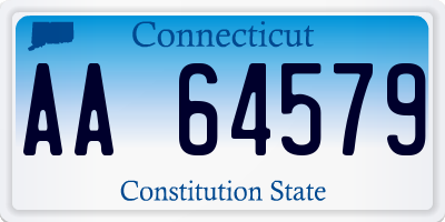 CT license plate AA64579