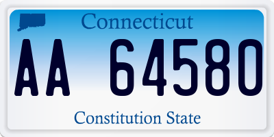 CT license plate AA64580