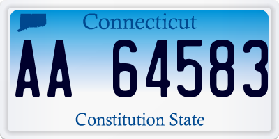 CT license plate AA64583