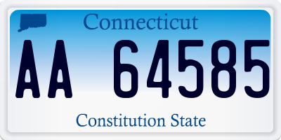 CT license plate AA64585