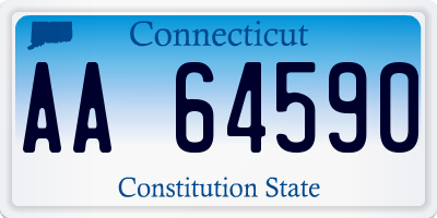 CT license plate AA64590