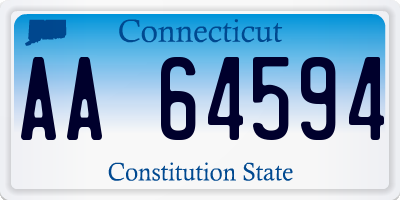 CT license plate AA64594