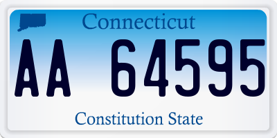 CT license plate AA64595