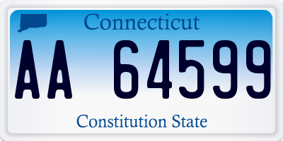 CT license plate AA64599