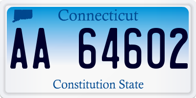 CT license plate AA64602