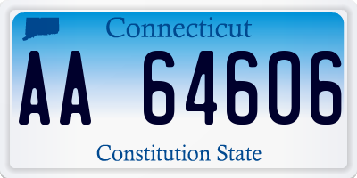 CT license plate AA64606