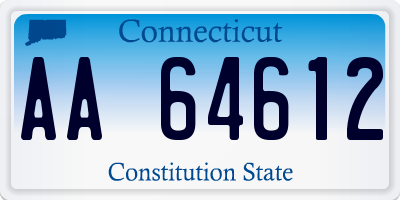 CT license plate AA64612