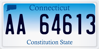 CT license plate AA64613