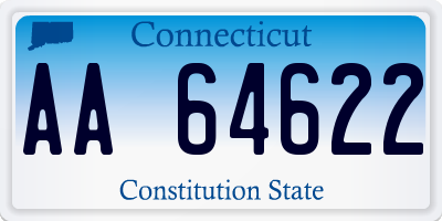 CT license plate AA64622