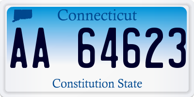 CT license plate AA64623