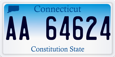 CT license plate AA64624