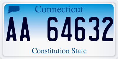 CT license plate AA64632