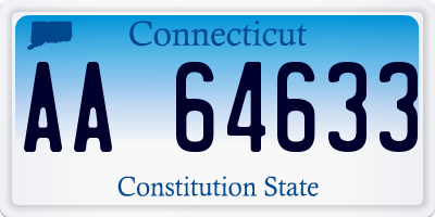 CT license plate AA64633