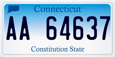 CT license plate AA64637