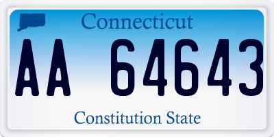 CT license plate AA64643